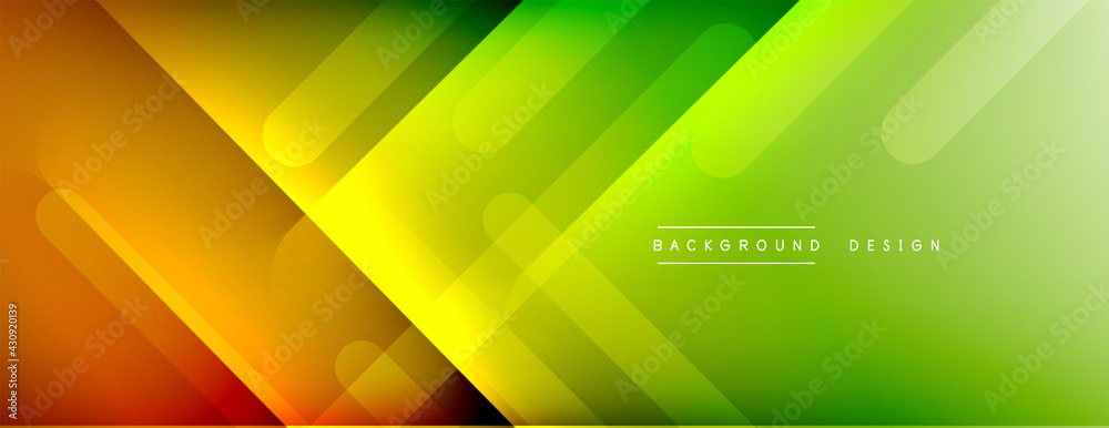 Obraz premium Dynamic lines abstract background. 3D shadow effects and fluid gradients. Modern overlapping forms