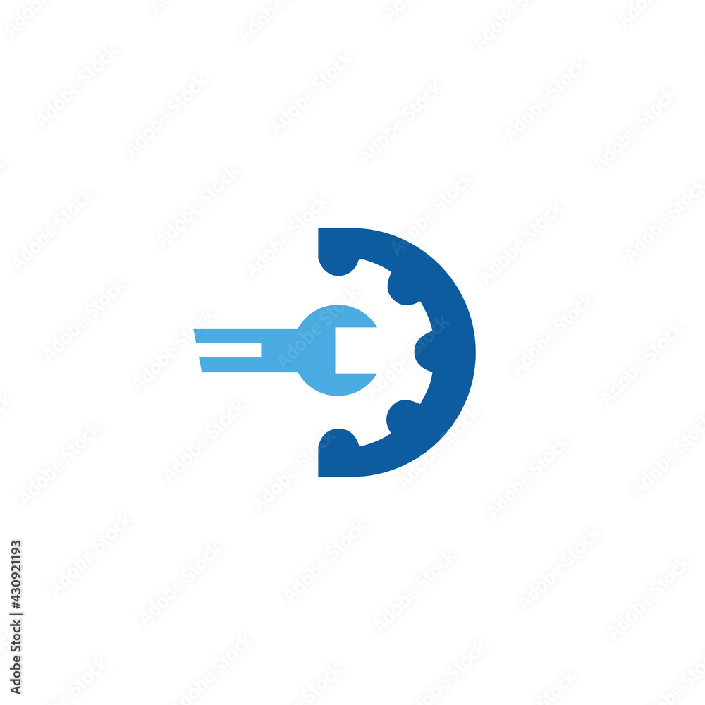 letter D setting and repair business logo icon design template letter D setting and repair business logo icon design template