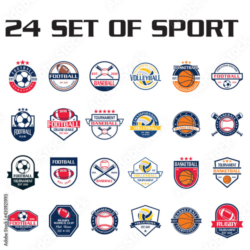 set of ball vector , set of sport logo