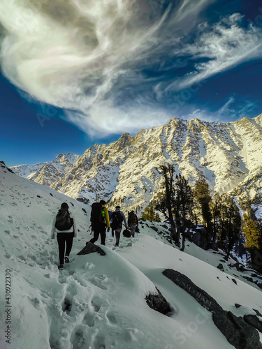 Snowline Trek Dharamshala Himachal Pradesh Trekking hiking in the mountains