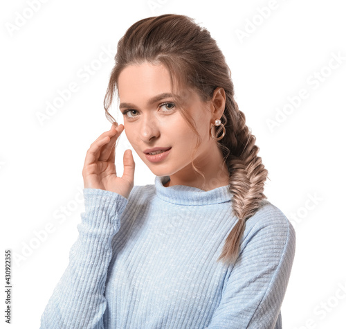 Beautiful young woman with ...