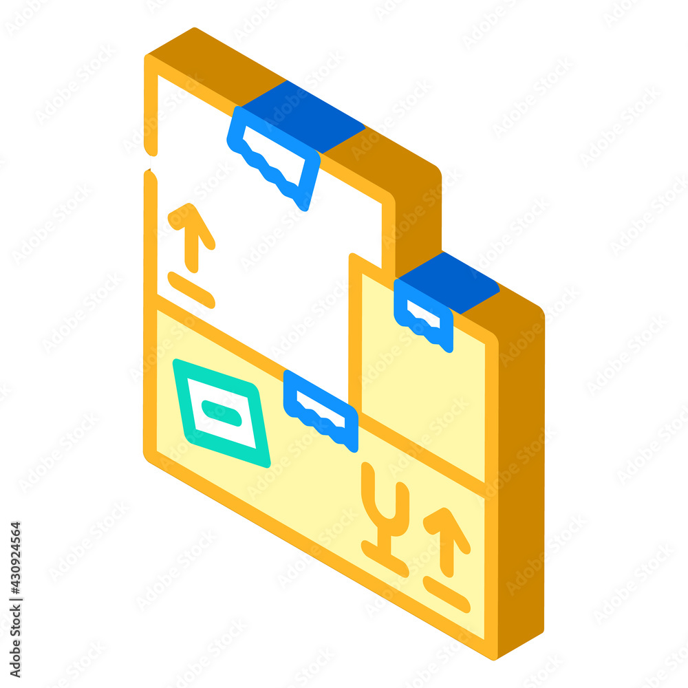 carton boxes wholesale isometric icon vector. carton boxes wholesale sign. isolated symbol illustration carton boxes wholesale isometric icon vector. carton boxes wholesale sign. isolated symbol illustration