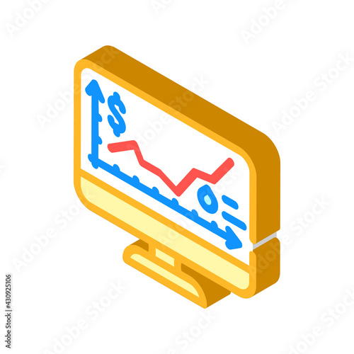 price rise wholesale isometric icon vector. price rise wholesale sign. isolated symbol illustration