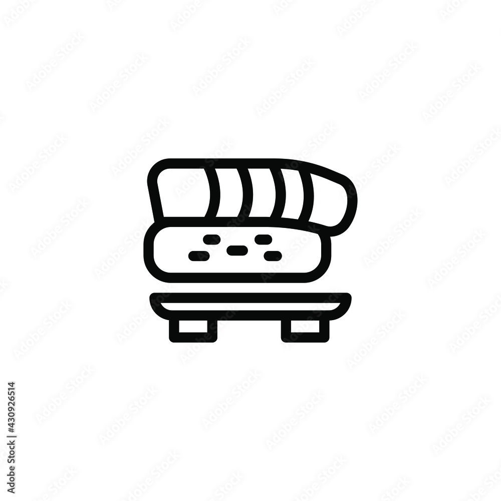 Fototapeta premium sashimi line icon vector illustration
