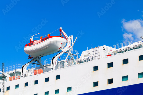 Картината върху платно Rescue boat, safety equipment of a cruise ship