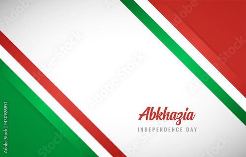 Happy Independence day of Abkhazia with Creative Abkhazia national country flag greeting background