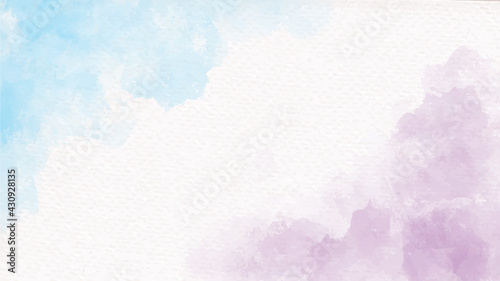 blue and violet rainbow pastel unicorn girly watercolor on paper abstract background