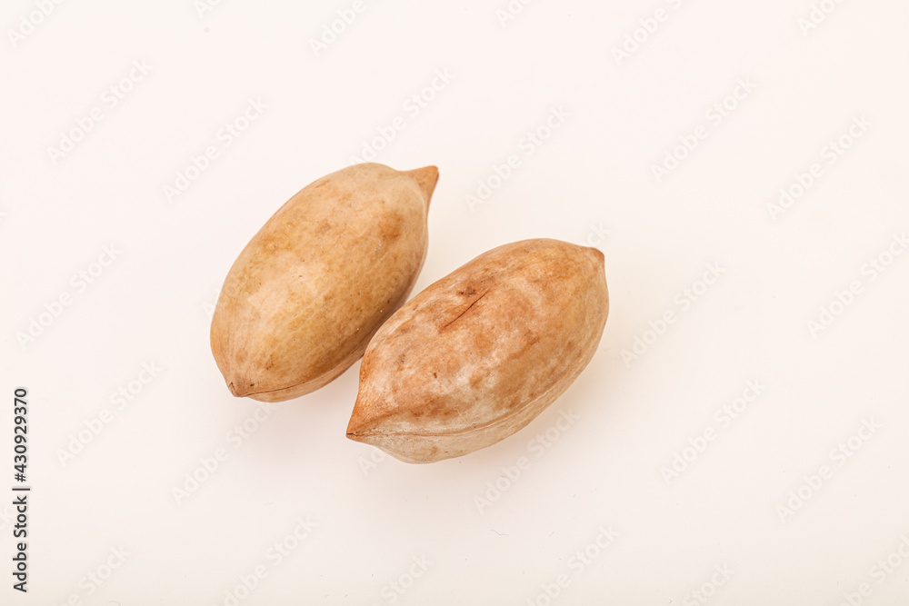 Tasty pecan nut heap isolated Tasty pecan nut heap isolated