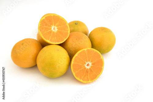 orange  on white background