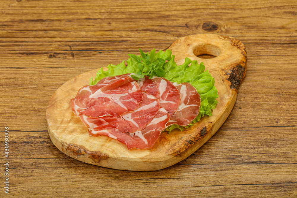 Smoked pork neck slices snack Smoked pork neck slices snack