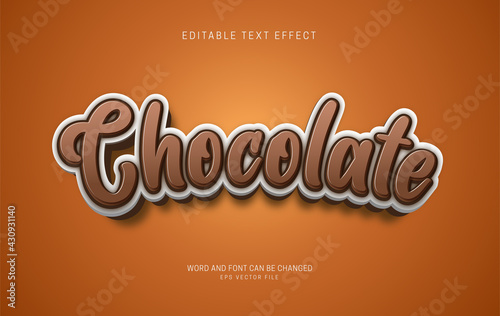Chocolate text effect style