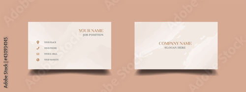 Fashion business card design template. Luxury and elegant background. Vector illustration ready to print.