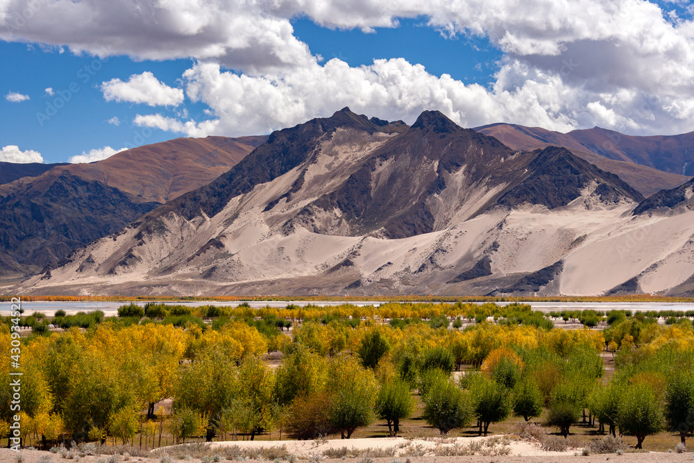 Scenic landscape high on the Tibetan Plateau - Tibet Autonomous Region of China,