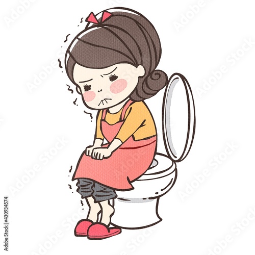 トイレで踏んばるママちゃん