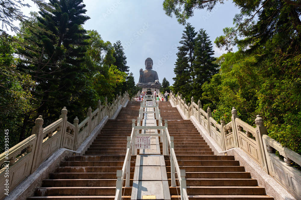 Tian Tan Buddha near the  Po Lin Monastery on Lantau Island - Hong Kong