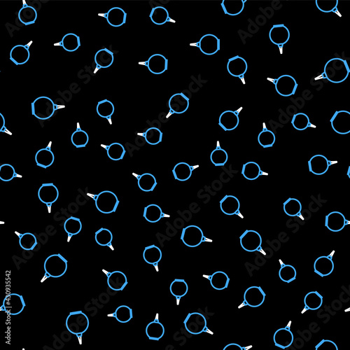 Line Enema icon isolated seamless pattern on black background. Enema with a plastic tip. Medical pear. Vector