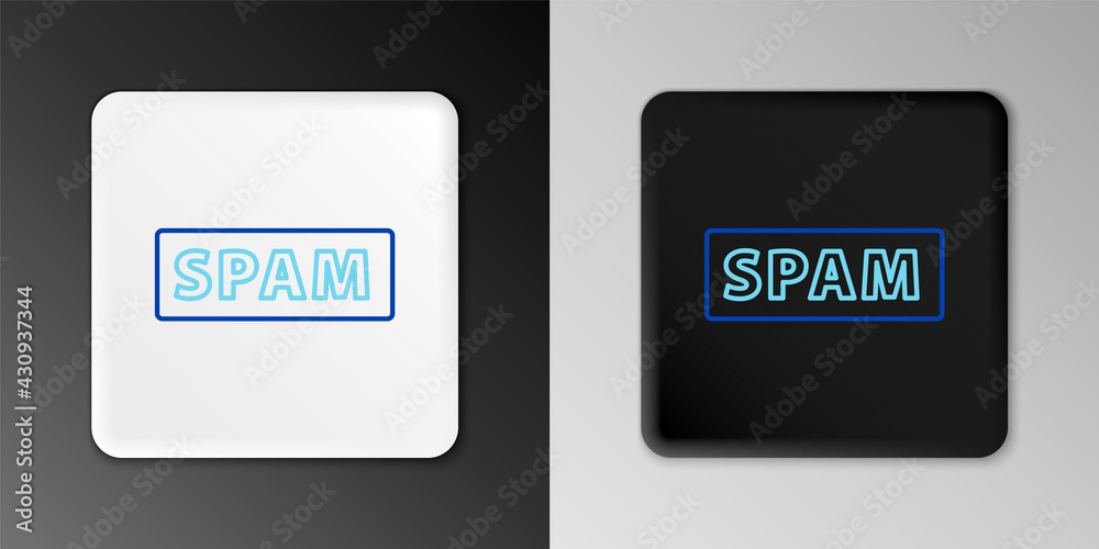 Line Spam icon isolated on grey background. Colorful outline concept. Vector Line Spam icon isolated on grey background. Colorful outline concept. Vector