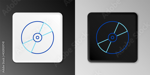 Wallpaper Mural Line CD or DVD disk icon isolated on grey background. Compact disc sign. Colorful outline concept. Vector Torontodigital.ca