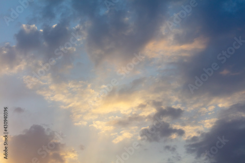 Sky with clouds at sunset © schankz