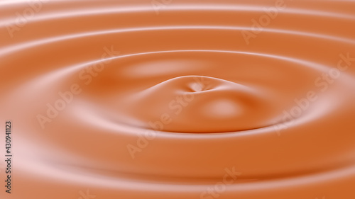 Realistic cream effect for decoration and covering. Creamy swirl of milk or cosmetic liquid texture background. Cream splash with ring pulsation and drop
