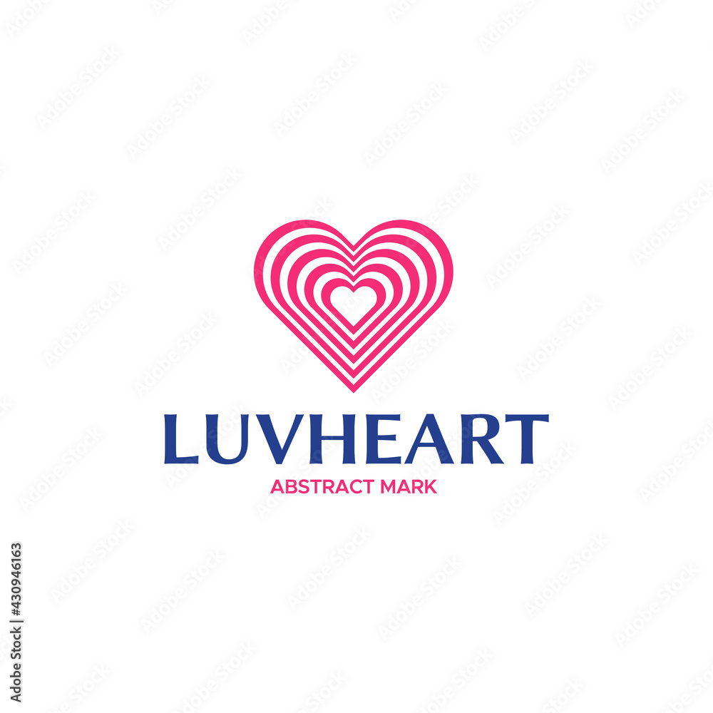 Heart logo - Love symbol Valentines day romantic celebration wedding passion health marriage web care emotion feeling - couple dating