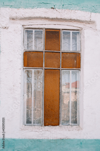 old window with shutters