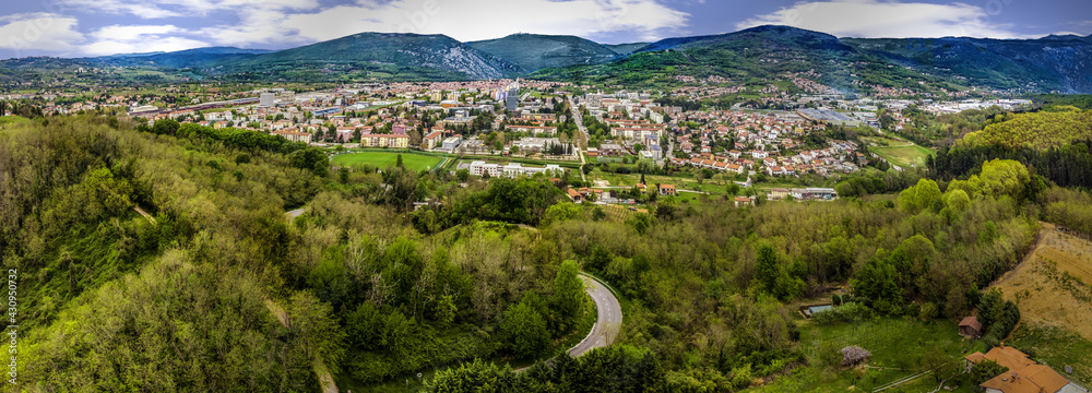 Nova Gorica Panorama With View on Mountains