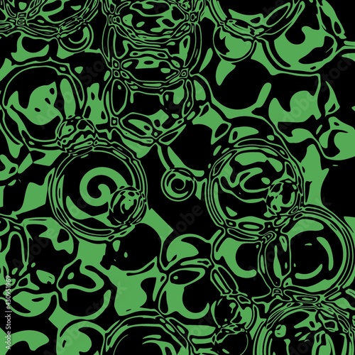Illustration Abstract kaleidoscope green color background, Multicolor geometric kaleidoscope backdrop, Colorful kaleidoscope texture, Decorative kaleidoscopic ornament, Colorful ornament background.