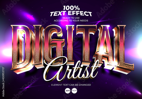 Digital Artist Editable Text Effect