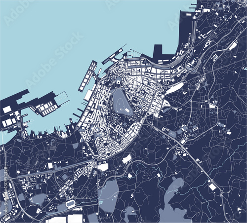 map of the city of Vigo, Spain