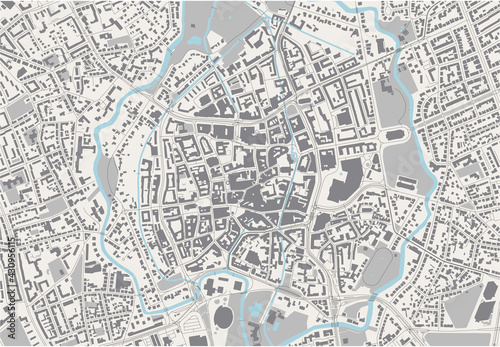 map of the city of of Braunschweig  Germany