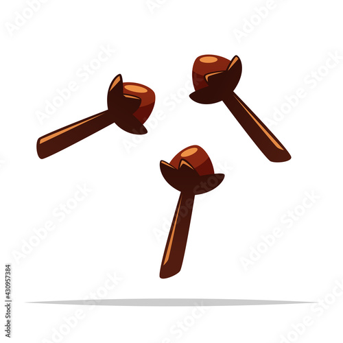 Cloves spice vector isolated illustration