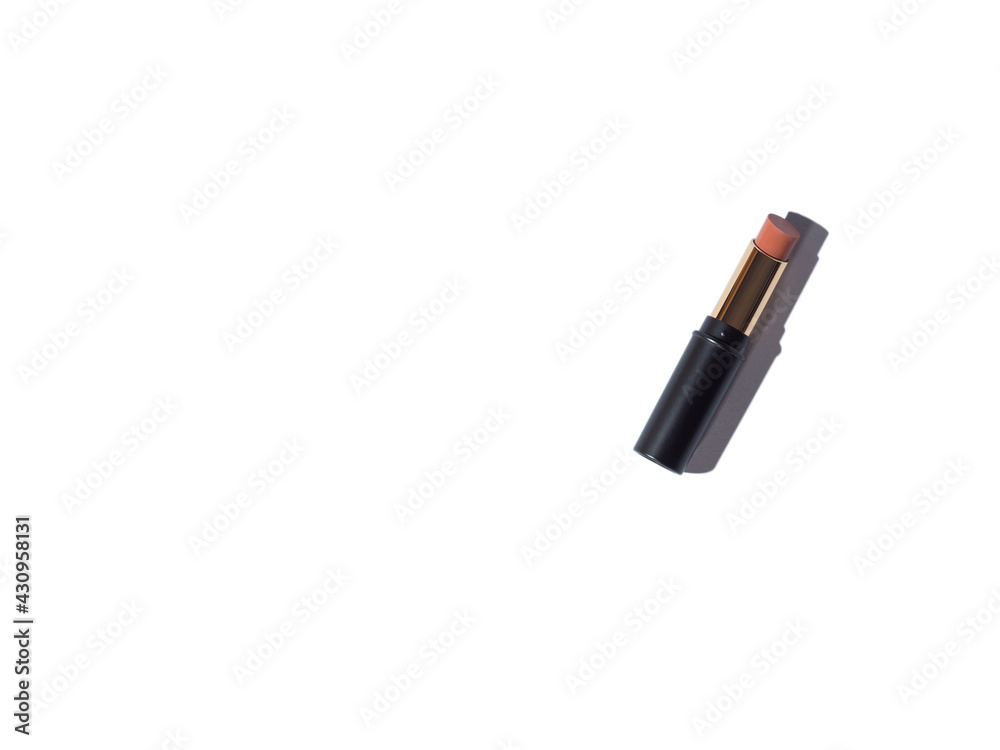 Nude lipstick make up beauty on white background Nude lipstick make up beauty on white background