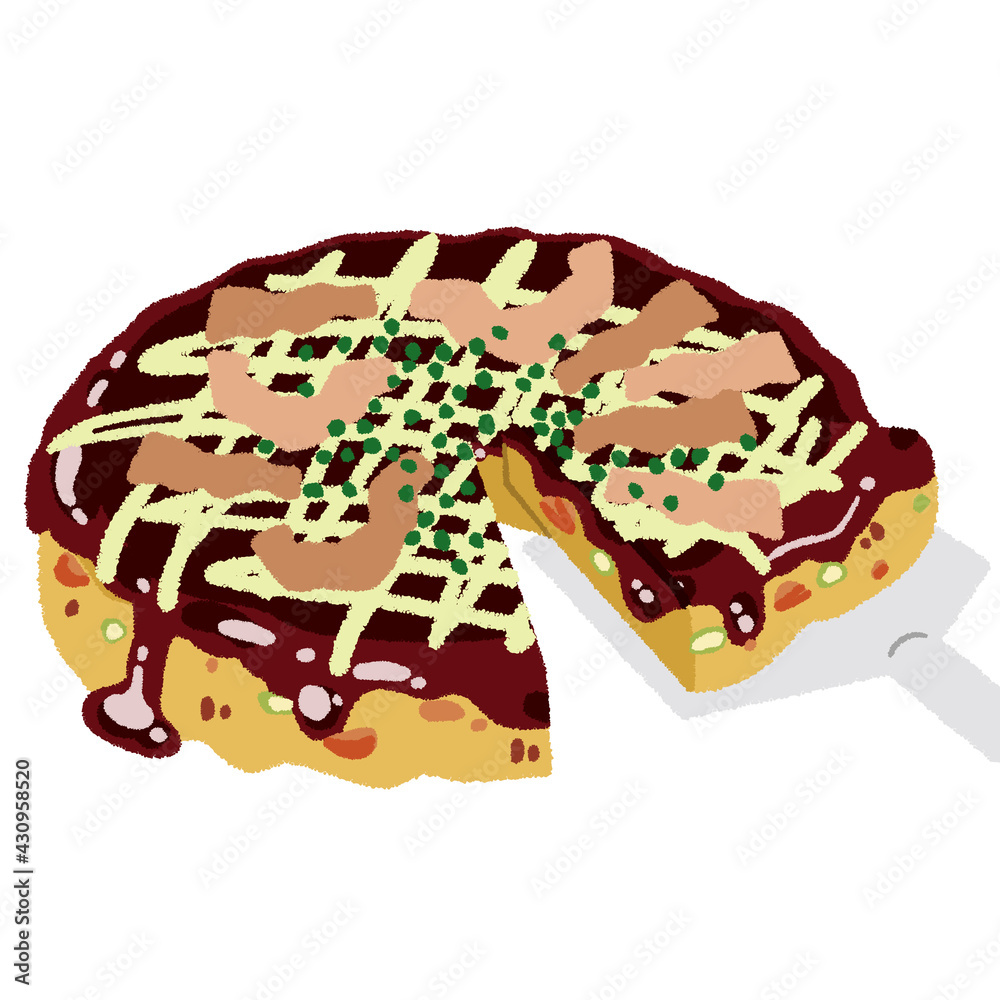 お好み焼きのイラスト Stock Illustration Adobe Stock