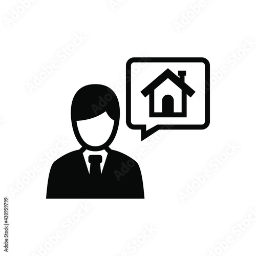 Real estate broker icon