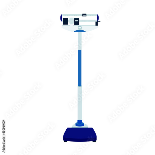 scales. medical mechanical scales for weight control. stock vector illustration on a white background.
