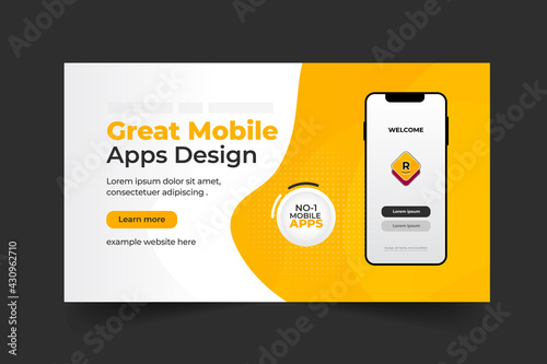 Editable mobile apps Promotion thumbnail design for any videos.	