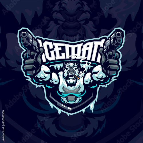 Iceman Mascot Logo Template