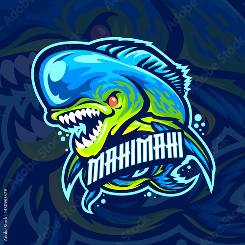 Mahi Mahi Fish Mascot Logo Template