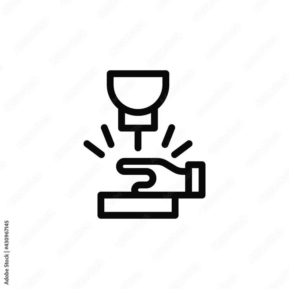 injury work line icon vector illustration injury work line icon vector illustration