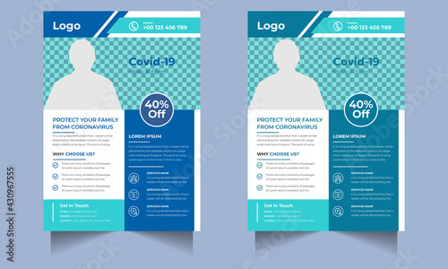 
Covid-19 Coronavirus Flyer Design. for the socialization of the covid-19 virus vaccination.