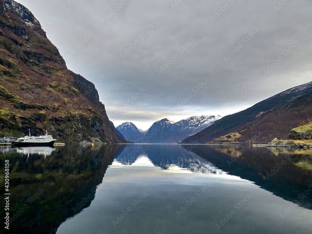 A beautiful view from the famous fjords of Norway