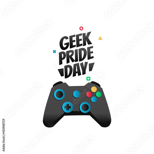 vector graphic of geek pride day good for geek pride day celebration. flat design. flyer design.flat illustration.