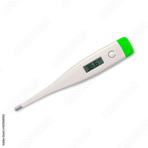 3d realistic electronic medical or clinical thermometer