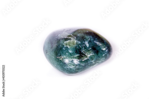 Macro Mineral Stone Jade Brazilian on white background
