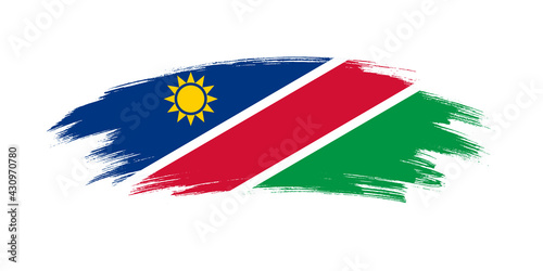 Free Download Artistic grunge brush flag of Namibia isolated on white background - GFXLoad