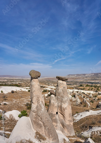 The famous fairy chimneys of Cappadocia