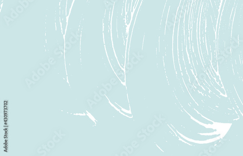 Grunge texture. Distress blue rough trace. Cool ba
