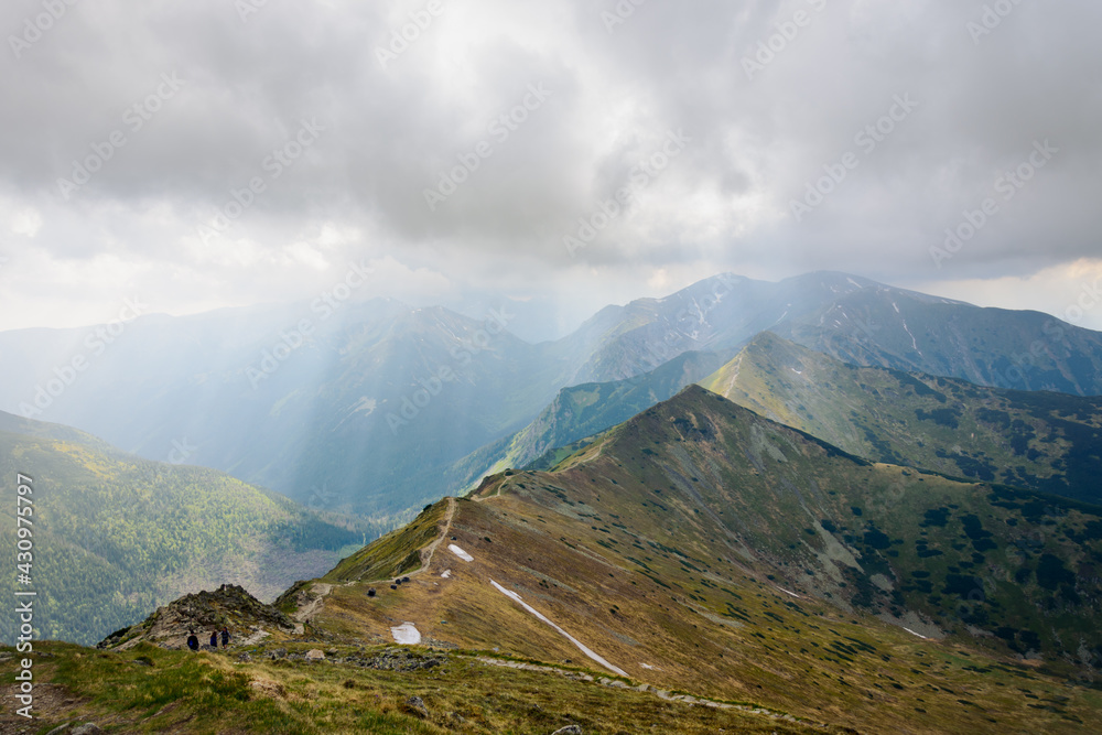 view from Kasprowy Wierch towards the Western Tatras