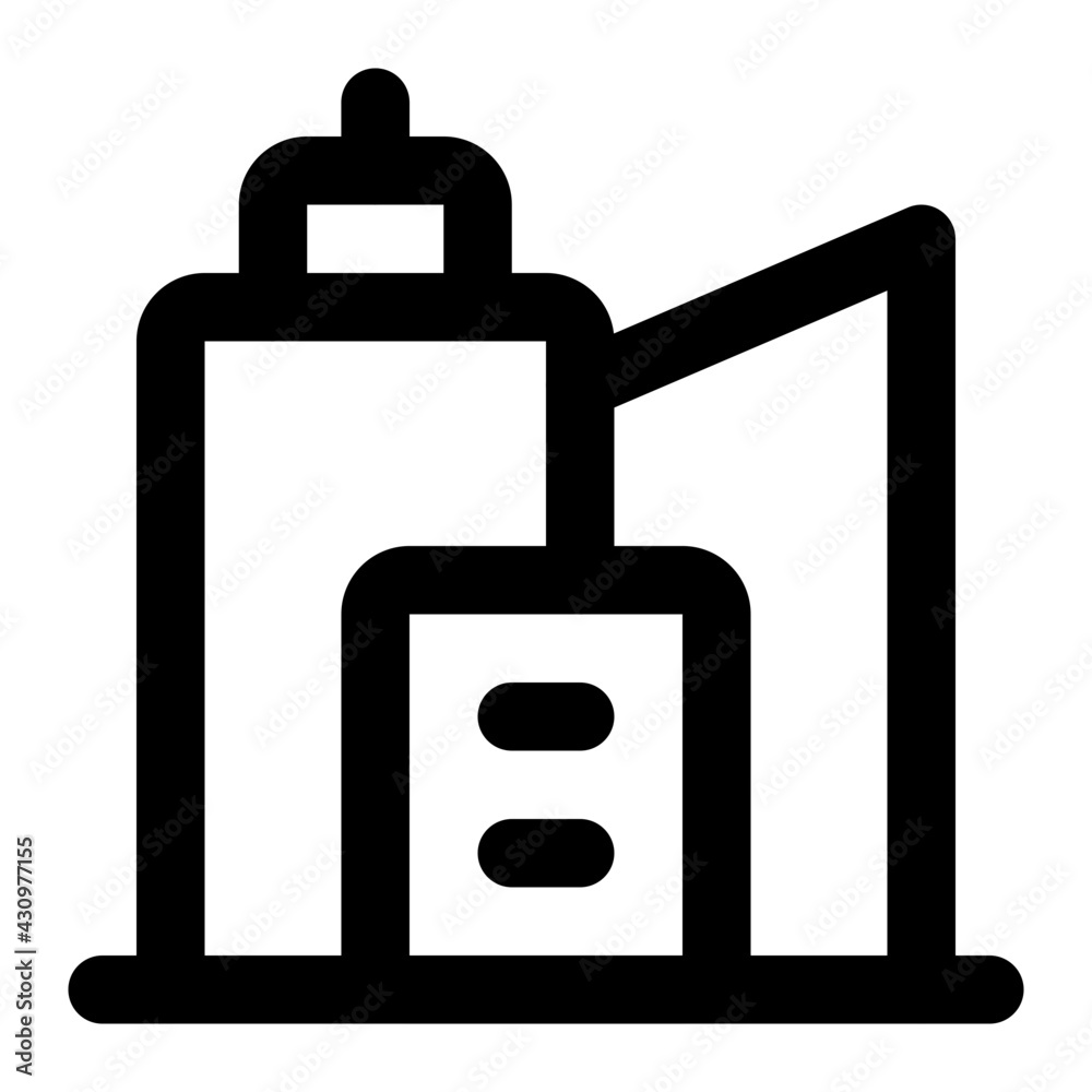 Building icon with line style Building icon with line style